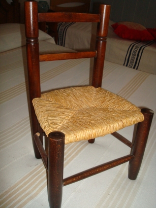 Exemple de siège paillé